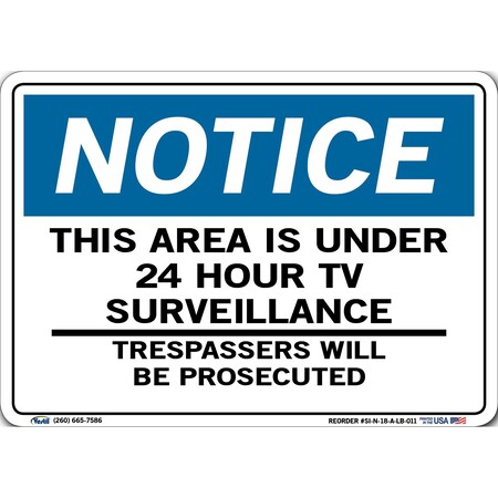 Vestil Vinyl Label Sign, 7-1/2" Height, 10-1/2" Width, Vinyl Label, Rectangle, English SI-N-18-A-LB-011